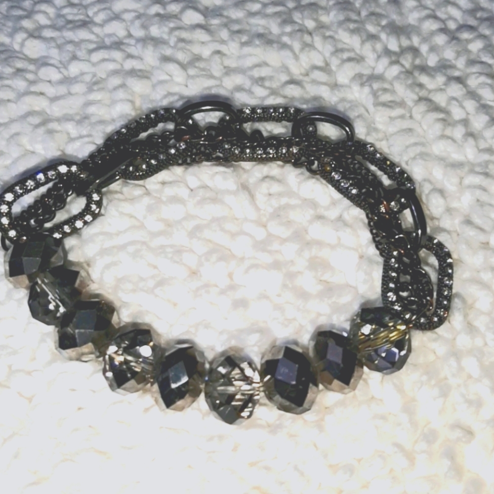 LOFT crystal and rhinestone bracelet.